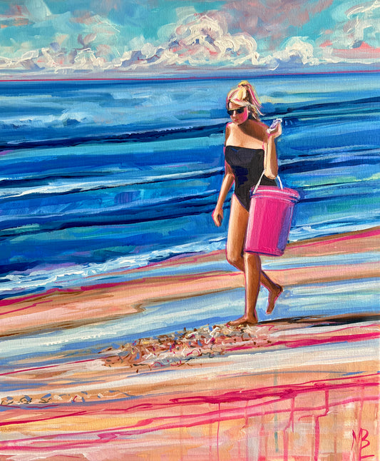 Girl with Pink Bucket II